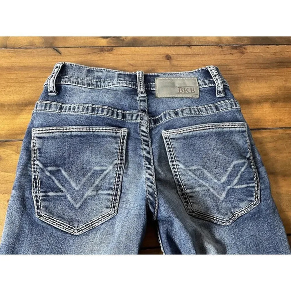 BKE Jeans Mens Size 25S Aiden Bootleg Bootcut Embroidered Denim - Picture 6 of 10